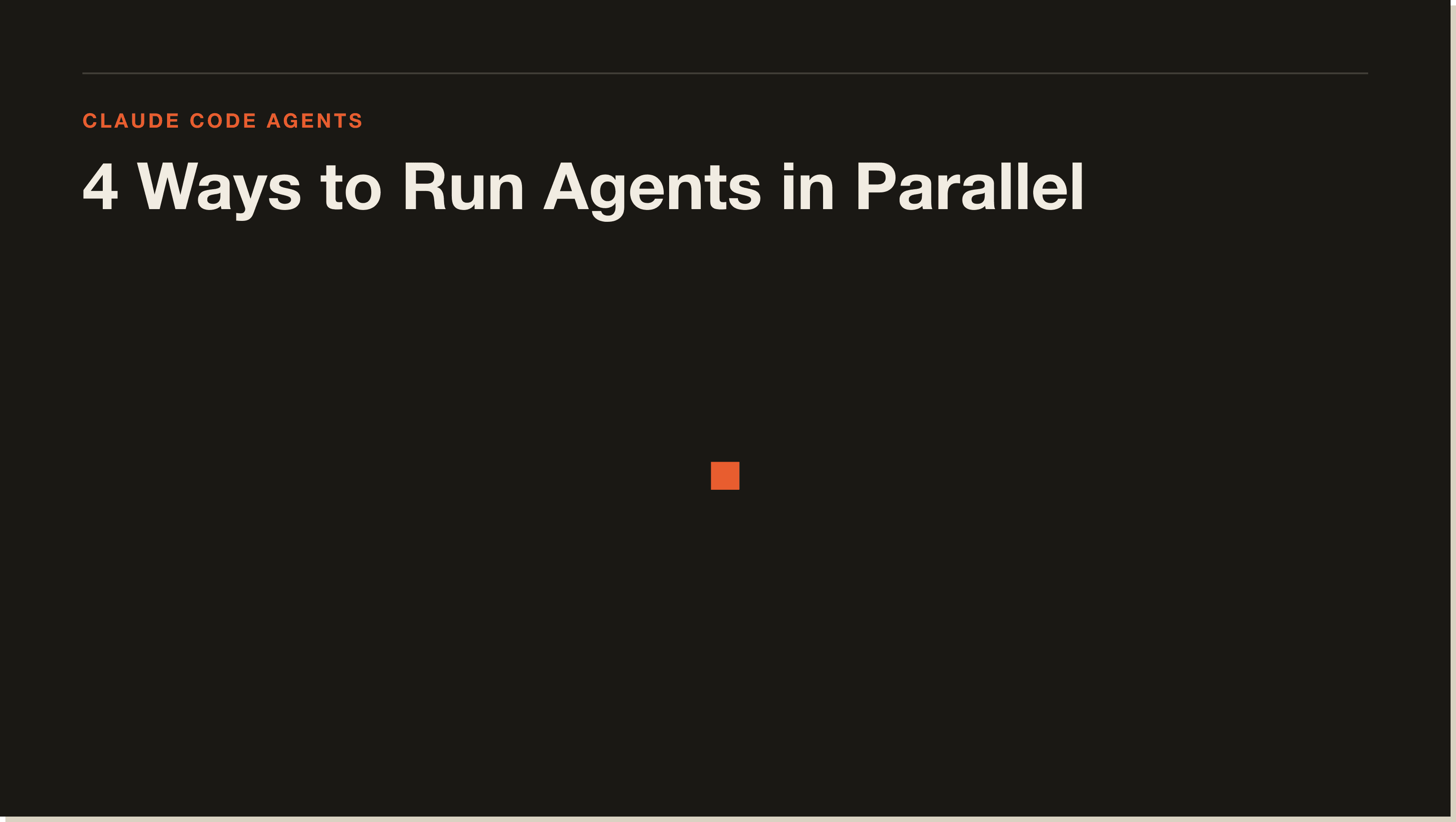 Four parallel-work approaches in Claude Code. Each one solves a different coordination problem. Claude Code agents compared: subagents, agent view, agent teams, and worktrees