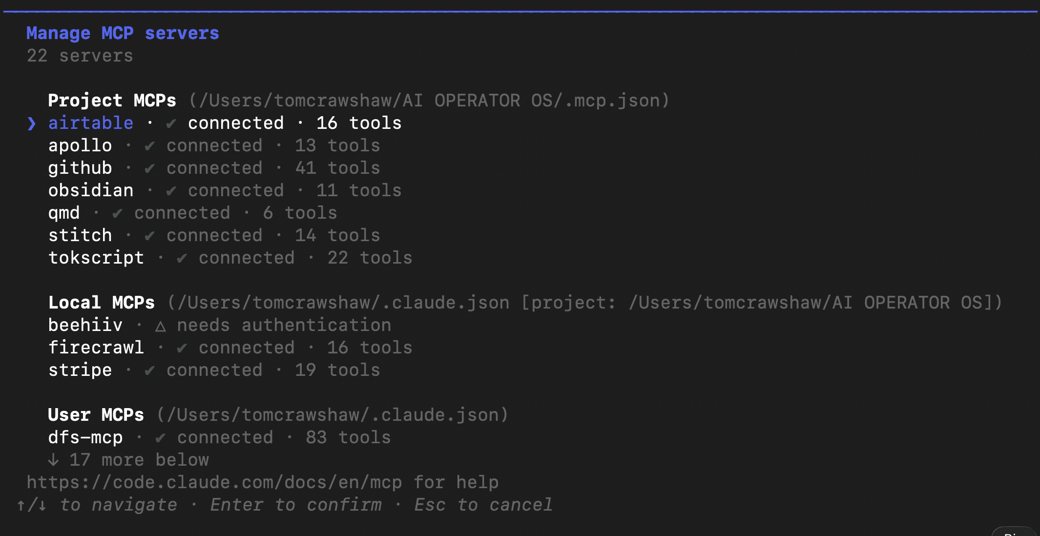 Claude Code with a Postgres MCP server connected via /mcp. Claude Code with an MCP server connected