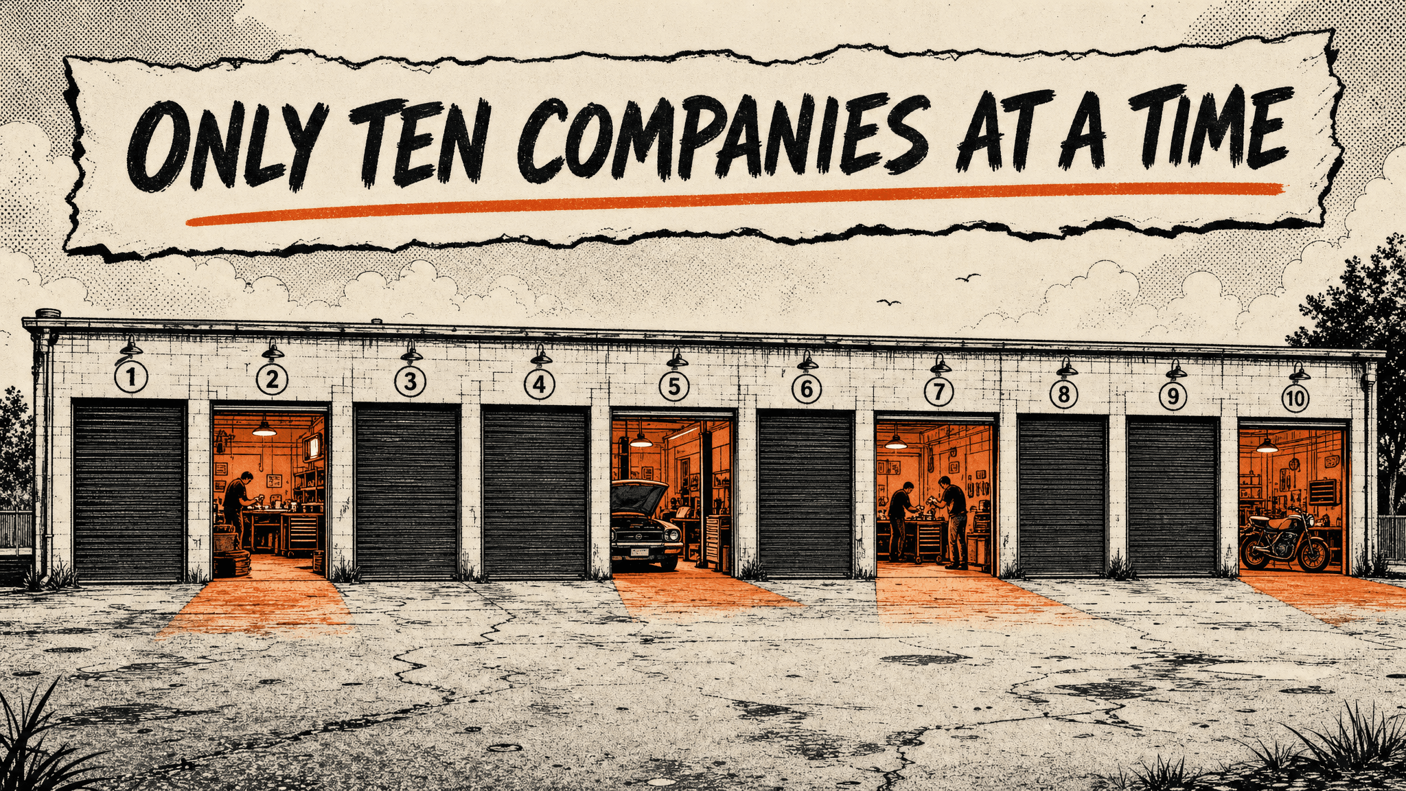 Only ten companies at a time Only ten companies at a time